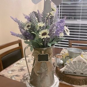 Galvanized Pitcher Floral Arrangement